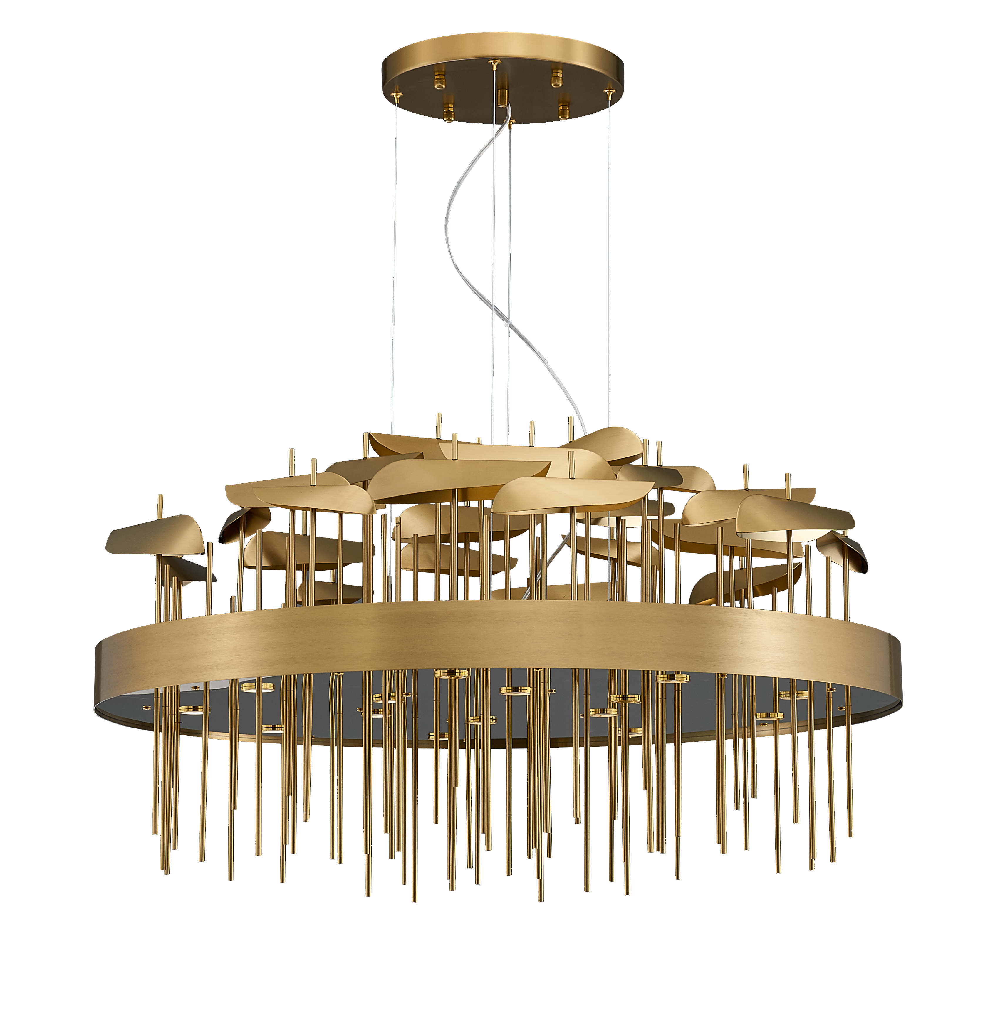 GOLDILOCKS AND THE MANY STRIPS CHANDELIER