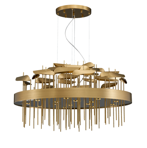 GOLDILOCKS AND THE MANY STRIPS CHANDELIER