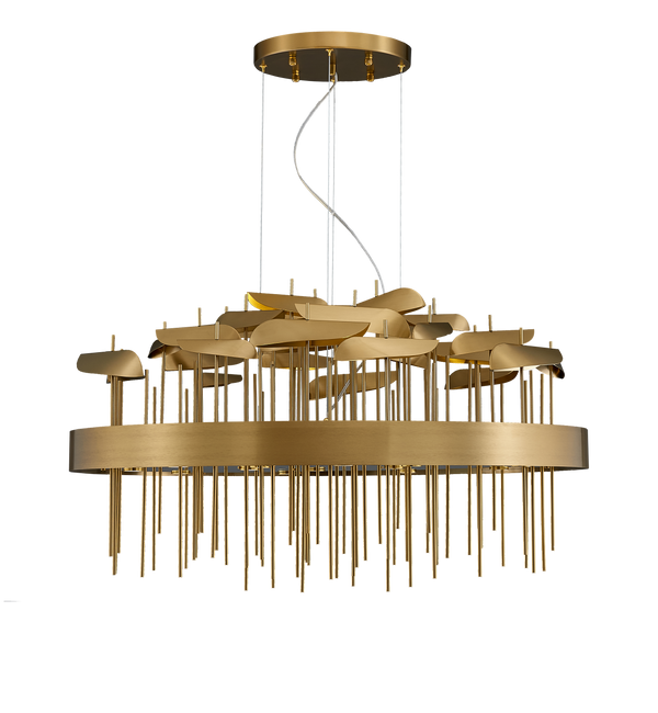 GOLDILOCKS AND THE MANY STRIPS CHANDELIER