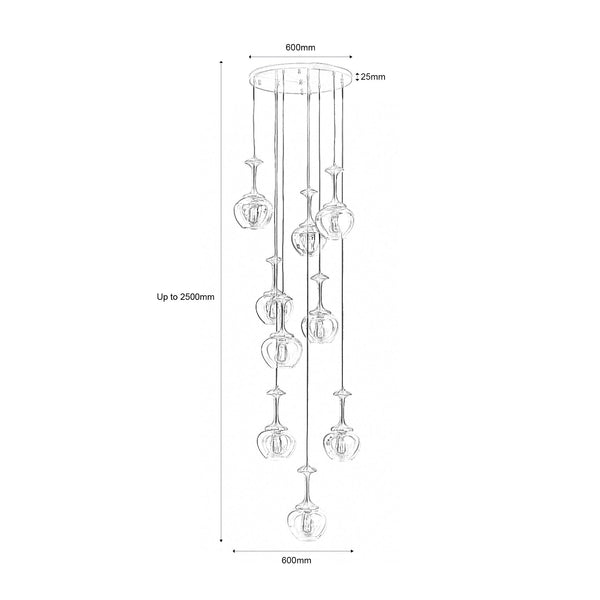 ASTRE DE LUMIERE CHANDELIER