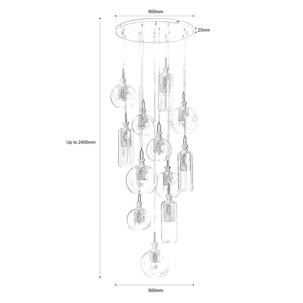 THE ASSYMETRICAL ILLUSION CHANDELIER