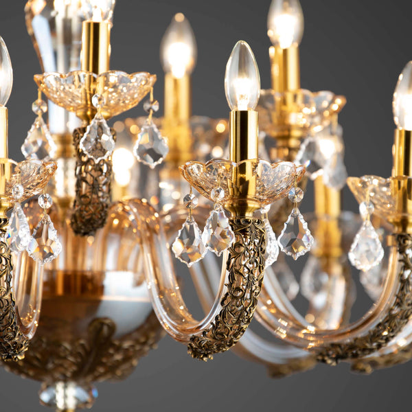 FLAMES OF FINESSE-C 15LIGHT CHANDELIER