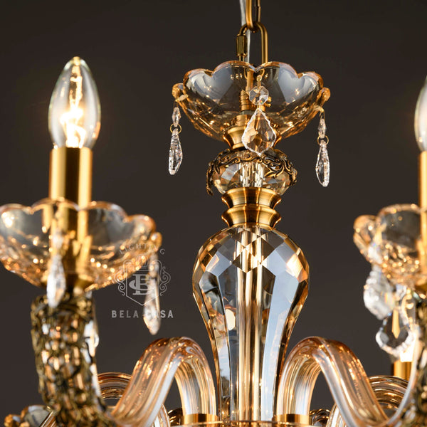 FLAMES OF FINESSE-A 6LIGHT CHANDELIER