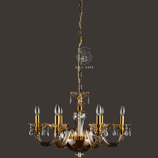 FLAMES OF FINESSE-A 6LIGHT CHANDELIER